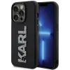 Karl Lagerfeld 3D Rubber Glitter Logo Back Cover hoesje voor Apple iPhone 15 Pro Max - Zwart 0
