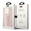 Karl Lagerfeld 3D Rubber Glitter Logo Back Cover hoesje voor Apple iPhone 15 Pro Max - Roze 7