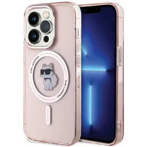 Karl Lagerfeld IML Choupette Back Cover hoesje met MagSafe voor Apple iPhone 15 Pro - Roze