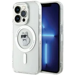 Karl Lagerfeld IML Choupette Back Cover hoesje met MagSafe voor Apple iPhone 15 Pro - Transparant