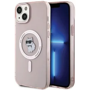 Karl Lagerfeld IML Choupette Back Cover hoesje met MagSafe voor Apple iPhone 15 Plus/14 Plus - Roze