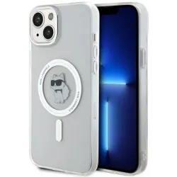 Karl Lagerfeld IML Choupette Back Cover hoesje met MagSafe voor Apple iPhone 15 Plus/14 Plus - Transparant