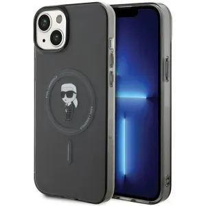 Karl Lagerfeld IML Ikonik Back Cover hoesje met MagSafe voor Apple iPhone 15 Plus/14 Plus - Zwart