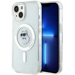 Karl Lagerfeld IML Choupette Back Cover hoesje met MagSafe voor Apple iPhone 15 - Transparant