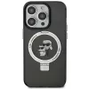 Karl Lagerfeld Ring Stand Karl & Choupette Hard Case Back Cover hoesje met MagSafe voor Apple iPhone 15 Pro - Zwart 3