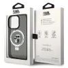 Karl Lagerfeld Ring Stand Karl & Choupette Hard Case Back Cover hoesje met MagSafe voor Apple iPhone 15 Pro - Zwart 8