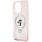 Karl Lagerfeld Ring Stand Karl & Choupette Hard Case Back Cover hoesje met MagSafe voor Apple iPhone 15 Pro - Roze