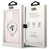 Karl Lagerfeld Ring Stand Karl & Choupette Hard Case Back Cover hoesje met MagSafe voor Apple iPhone 15 Pro - Roze 8