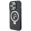 Karl Lagerfeld Ring Stand Karl & Choupette Hard Case Back Cover hoesje met MagSafe voor Apple iPhone 15 Pro Max - Zwart 2