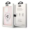 Karl Lagerfeld Ring Stand Karl & Choupette Hard Case Back Cover hoesje met MagSafe voor Apple iPhone 15 Pro Max - Roze 8