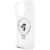 Karl Lagerfeld Ring Stand Karl & Choupette Hard Case Back Cover hoesje met MagSafe voor Apple iPhone 14 Pro - Wit 6
