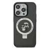 Karl Lagerfeld Ring Stand Karl & Choupette Hard Case Back Cover hoesje met MagSafe voor Apple iPhone 14 Pro - Zwart 3