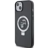Karl Lagerfeld Ring Stand Karl & Choupette Hard Case Back Cover hoesje met MagSafe voor Apple iPhone 14 - Zwart 2
