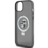 Karl Lagerfeld Ring Stand Karl & Choupette Hard Case Back Cover hoesje met MagSafe voor Apple iPhone 14 - Zwart 6