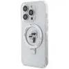 Karl Lagerfeld Ring Stand Karl & Choupette Hard Case Back Cover hoesje met MagSafe voor Apple iPhone 14 Pro Max - Wit 2