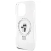 Karl Lagerfeld Ring Stand Karl & Choupette Hard Case Back Cover hoesje met MagSafe voor Apple iPhone 14 Pro Max - Wit 6