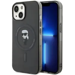 Karl Lagerfeld IML Ikonik Back Cover hoesje met MagSafe voor Apple iPhone 14 - Zwart
