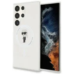 Karl Lagerfeld IML Ikonik Back Cover hoesje met MagSafe voor Samsung Galaxy S23 Ultra - Transparant