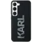 Karl Lagerfeld 3D Rubber Glitter Logo Back Cover hoesje voor Samsung Galaxy S23 Ultra - Zwart