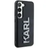 Karl Lagerfeld 3D Rubber Glitter Logo Back Cover hoesje voor Samsung Galaxy S23 - Zwart 3