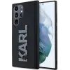 Karl Lagerfeld 3D Rubber Glitter Logo Back Cover hoesje voor Samsung Galaxy S24 Ultra - Zwart 0