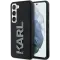 Karl Lagerfeld 3D Rubber Glitter Logo Back Cover hoesje voor Samsung Galaxy S24 - Zwart