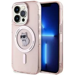 Karl Lagerfeld IML Choupette Back Cover hoesje met MagSafe voor Apple iPhone 14 Pro Max - Roze