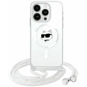 Karl Lagerfeld IML Choupette Head & Cord Back Cover hoesje met MagSafe voor Apple iPhone 15 - Transparant