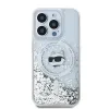 Karl Lagerfeld Liquid Glitter Choupette Head Back Cover hoesje met MagSafe voor Apple iPhone 14 Pro Max - Transparant 2
