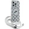 Karl Lagerfeld IML Crossbody Monogram Karl & Choupette Head Back Cover hoesje met MagSafe voor Apple iPhone 15 Pro - Transparant 2