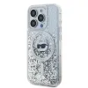 Karl Lagerfeld Liquid Glitter Choupette Head Back Cover hoesje met MagSafe voor Apple iPhone 15 Pro - Transparant 1