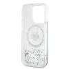 Karl Lagerfeld Liquid Glitter Choupette Head Back Cover hoesje met MagSafe voor Apple iPhone 15 Pro - Transparant 6