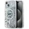 Karl Lagerfeld Liquid Glitter Choupette Head Back Cover hoesje met MagSafe voor Apple iPhone 15 Plus/14 Plus - Transparant