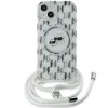 Karl Lagerfeld IML Crossbody Monogram Karl & Choupette Head Back Cover hoesje met MagSafe voor Apple iPhone 15/14 - Transparant 2