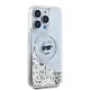 Karl Lagerfeld Liquid Glitter Choupette Head Back Cover hoesje met MagSafe voor Apple iPhone 15 Pro Max - Transparant 3
