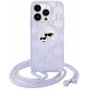 Karl Lagerfeld IML Crossbody Monogram Karl & Choupette Head Back Cover hoesje met MagSafe voor Apple iPhone 15 Pro - Paars