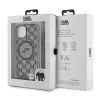 Karl Lagerfeld IML Crossbody Monogram Karl & Choupette Head Back Cover hoesje met MagSafe voor Apple iPhone 15/14 - Zwart 7