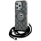Karl Lagerfeld IML Crossbody Monogram Karl & Choupette Head Back Cover hoesje met MagSafe voor Apple iPhone 15 Pro Max - Zwart