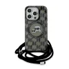 Karl Lagerfeld IML Crossbody Monogram Karl & Choupette Head Back Cover hoesje met MagSafe voor Apple iPhone 15 Pro Max - Zwart 2