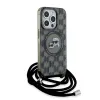 Karl Lagerfeld IML Crossbody Monogram Karl & Choupette Head Back Cover hoesje met MagSafe voor Apple iPhone 15 Pro Max - Zwart 3