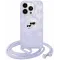 Karl Lagerfeld IML Crossbody Monogram Karl & Choupette Head Back Cover hoesje met MagSafe voor Apple iPhone 15 Pro Max - Paars
