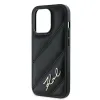 Karl Lagerfeld Diagonal Quilted Script Back Cover hoesje voor Apple iPhone 14 Pro - Zwart 6