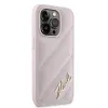 Karl Lagerfeld Diagonal Quilted Script Back Cover hoesje voor Apple iPhone 14 Pro - Roze 4