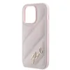 Karl Lagerfeld Diagonal Quilted Script Back Cover hoesje voor Apple iPhone 14 Pro - Roze 6
