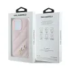Karl Lagerfeld Diagonal Quilted Script Back Cover hoesje voor Apple iPhone 14 Pro - Roze 8