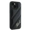 Karl Lagerfeld Diagonal Quilted Script Back Cover hoesje voor Apple iPhone 14 - Zwart 4