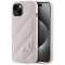 Karl Lagerfeld Diagonal Quilted Script Back Cover hoesje voor Apple iPhone 14 - Roze