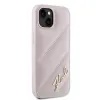 Karl Lagerfeld Diagonal Quilted Script Back Cover hoesje voor Apple iPhone 14 - Roze 4