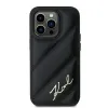 Karl Lagerfeld Diagonal Quilted Script Back Cover hoesje voor Apple iPhone 14 Pro Max - Zwart 2