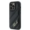 Karl Lagerfeld Diagonal Quilted Script Back Cover hoesje voor Apple iPhone 14 Pro Max - Zwart 3
